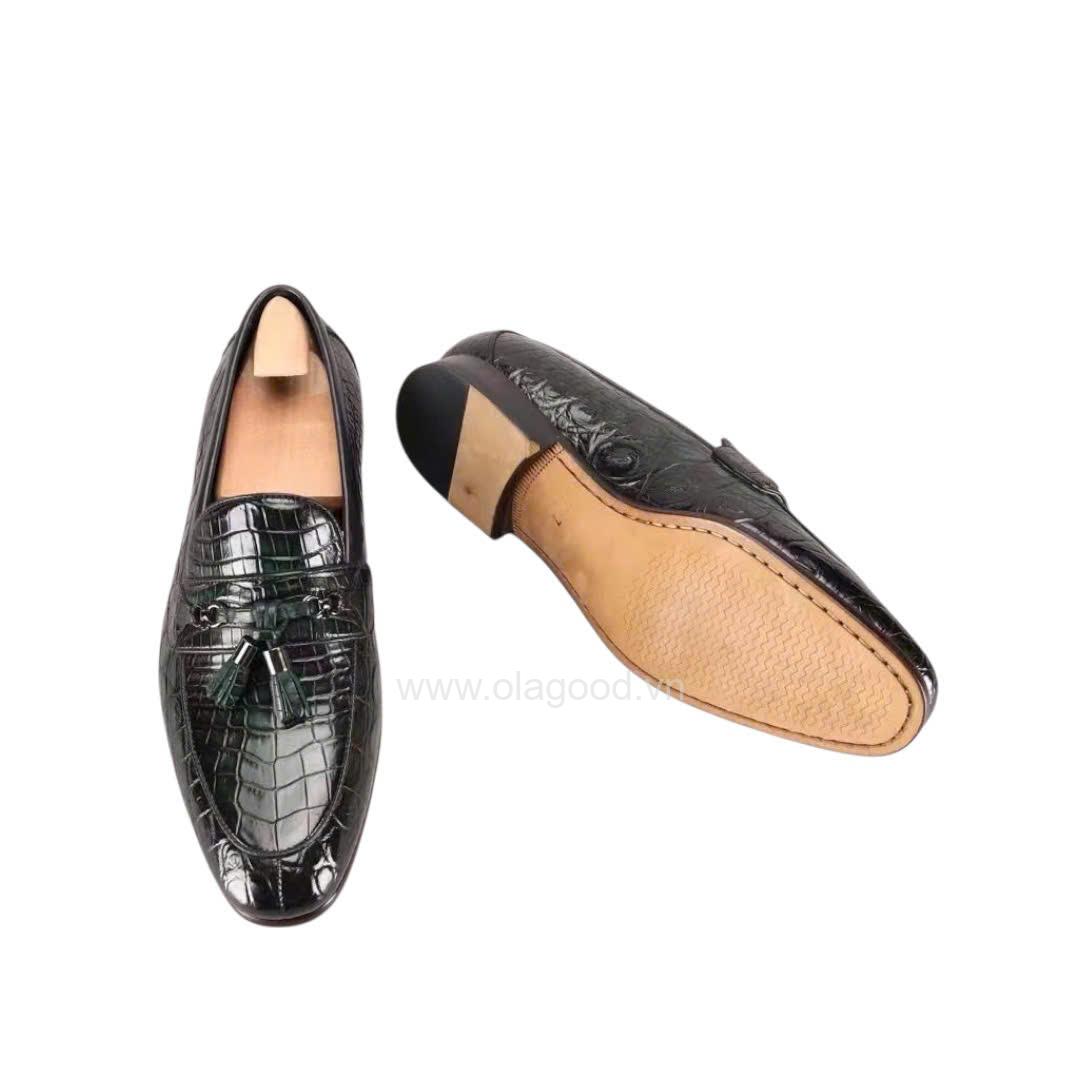 Giày loafer tessal da cá sấu nile cao cấp - Cấu trúc MCKay handmade - GLTMK012S - Hình ảnh 7