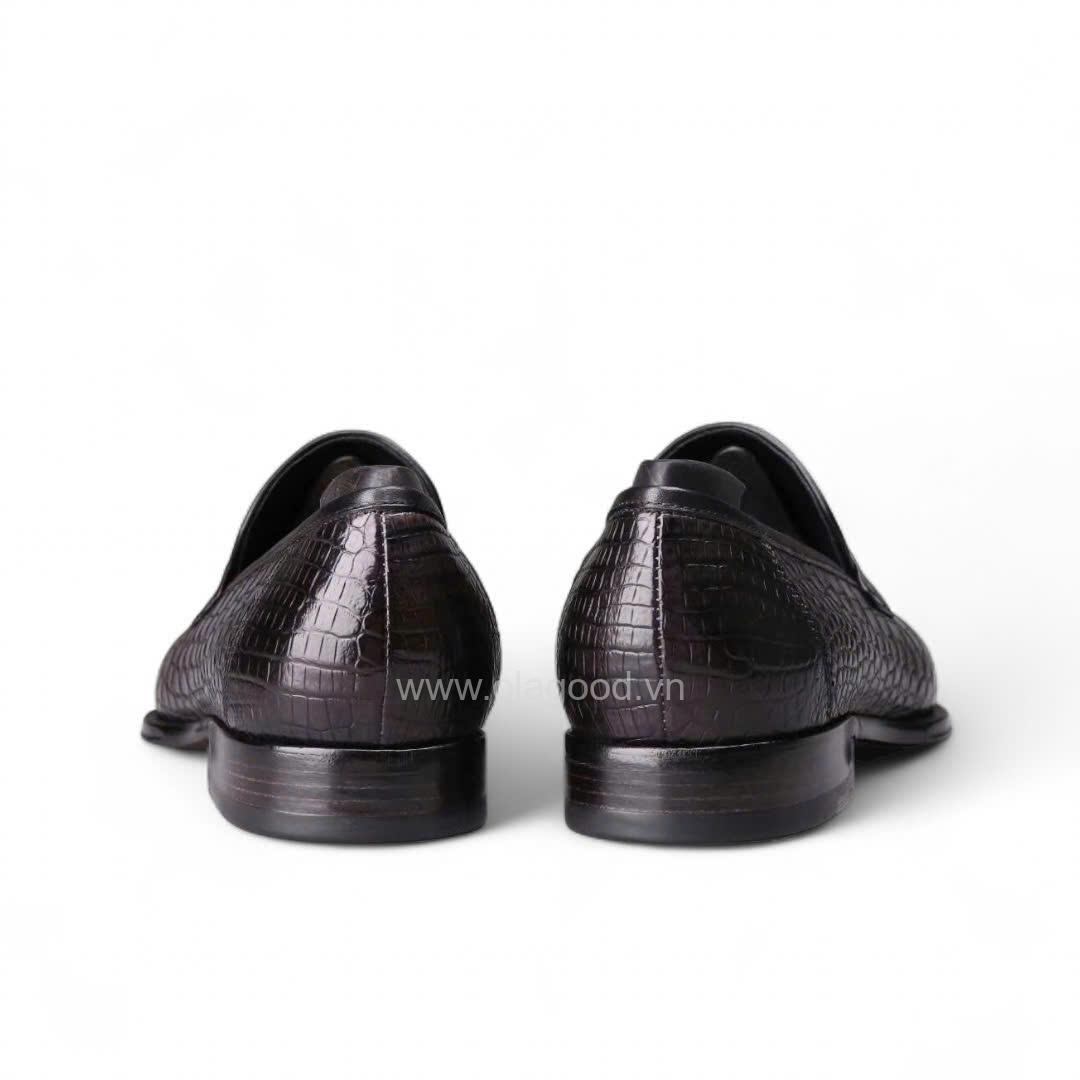 Giày loafer tessal da cá sấu nile cao cấp - Cấu trúc goodyear handmade - GLTGY0136S - Hình ảnh 7