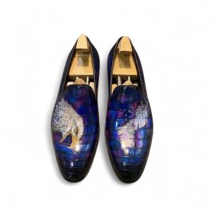 Giày loafer whole cut da cá sấu nile cao cấp - Cấu trúc goodyear handmade - GLWGY0139S
