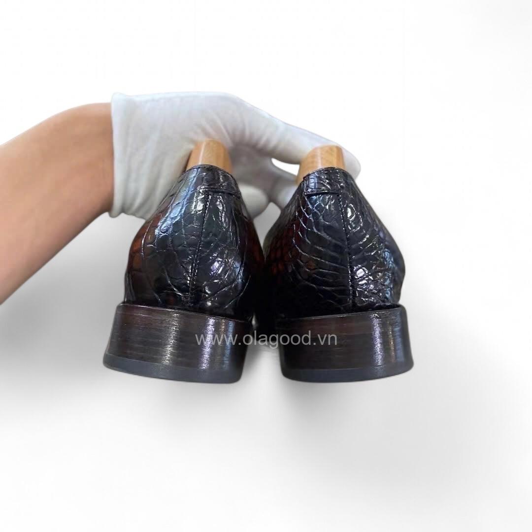 Giày oxford da cá sấu nile cao cấp - Cấu trúc goodyear handmade - GOWGY0141S - Hình ảnh 7