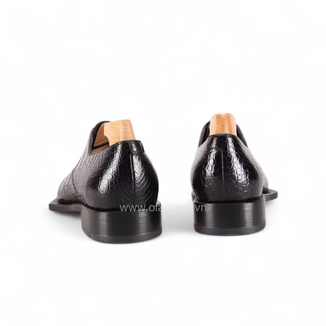 Giày oxford da cá sấu nile nhập khẩu - Cấu trúc goodyear handmade - GOGY0142S - Hình ảnh 6