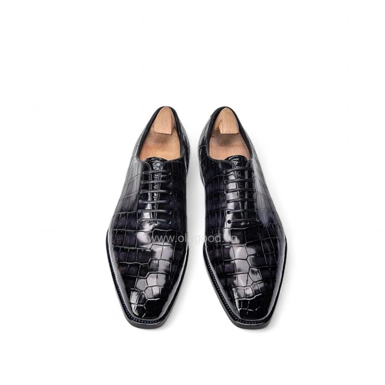 Giày oxford wholecut da cá sấu nile - Handmade goodyear - GWGY0129S - Hình ảnh 3