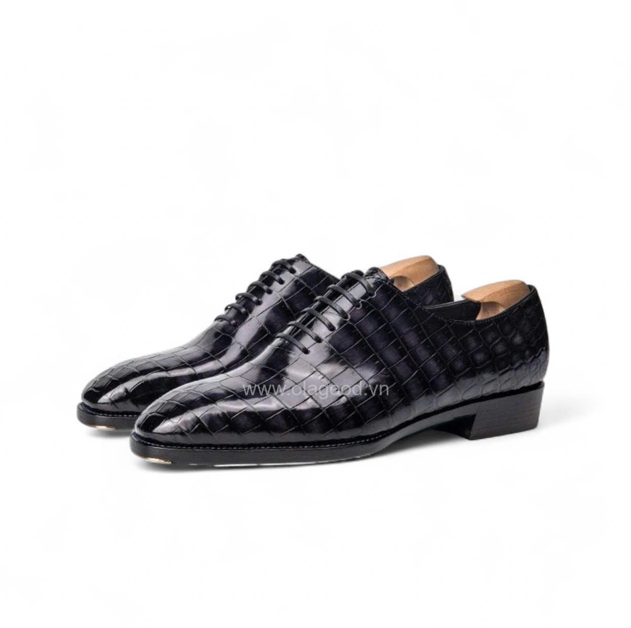 Giày oxford wholecut da cá sấu nile - Handmade goodyear - GWGY0129S