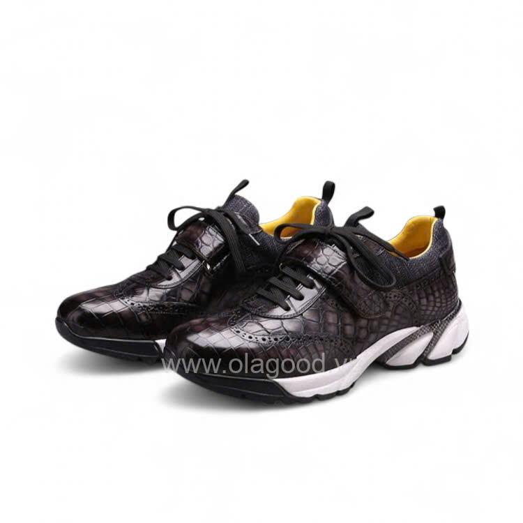 Giày thể thao da cá sấu nile cao cấp - Đế Vibram nhập khẩu - GTT0168S