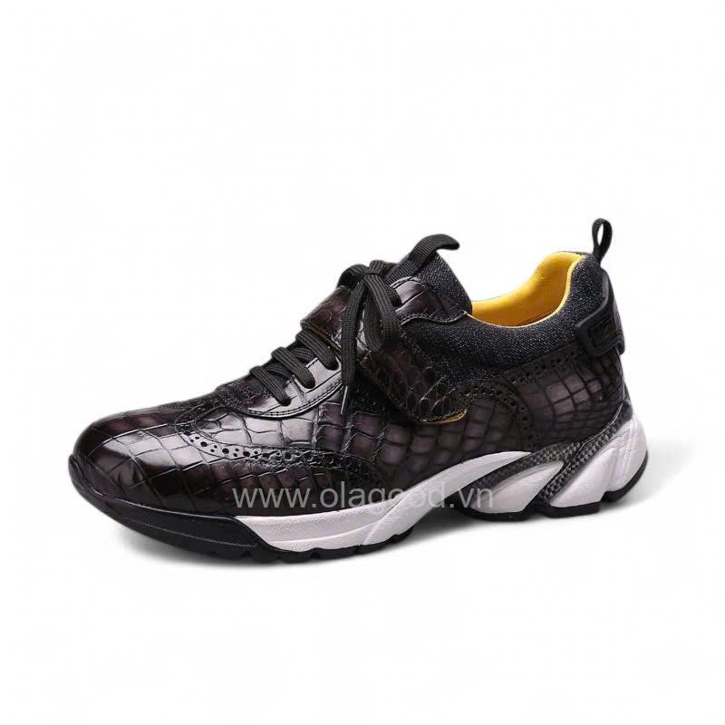 Giày thể thao da cá sấu nile cao cấp - Đế Vibram nhập khẩu - GTT0168S - Hình ảnh 5
