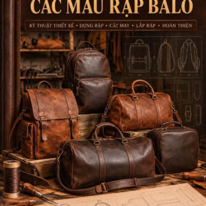 Bộ 30 Mẫu Rập Balo Da Thủ Công Cao Cấp - Hệ Thống Bậc Thầy Chế Tác Đồ Da