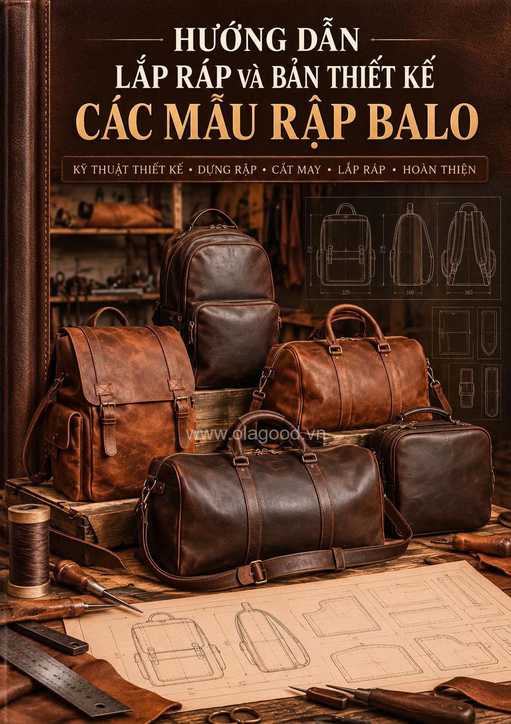 Bộ 30 Mẫu Rập Balo Da Thủ Công Cao Cấp - Hệ Thống Bậc Thầy Chế Tác Đồ Da
