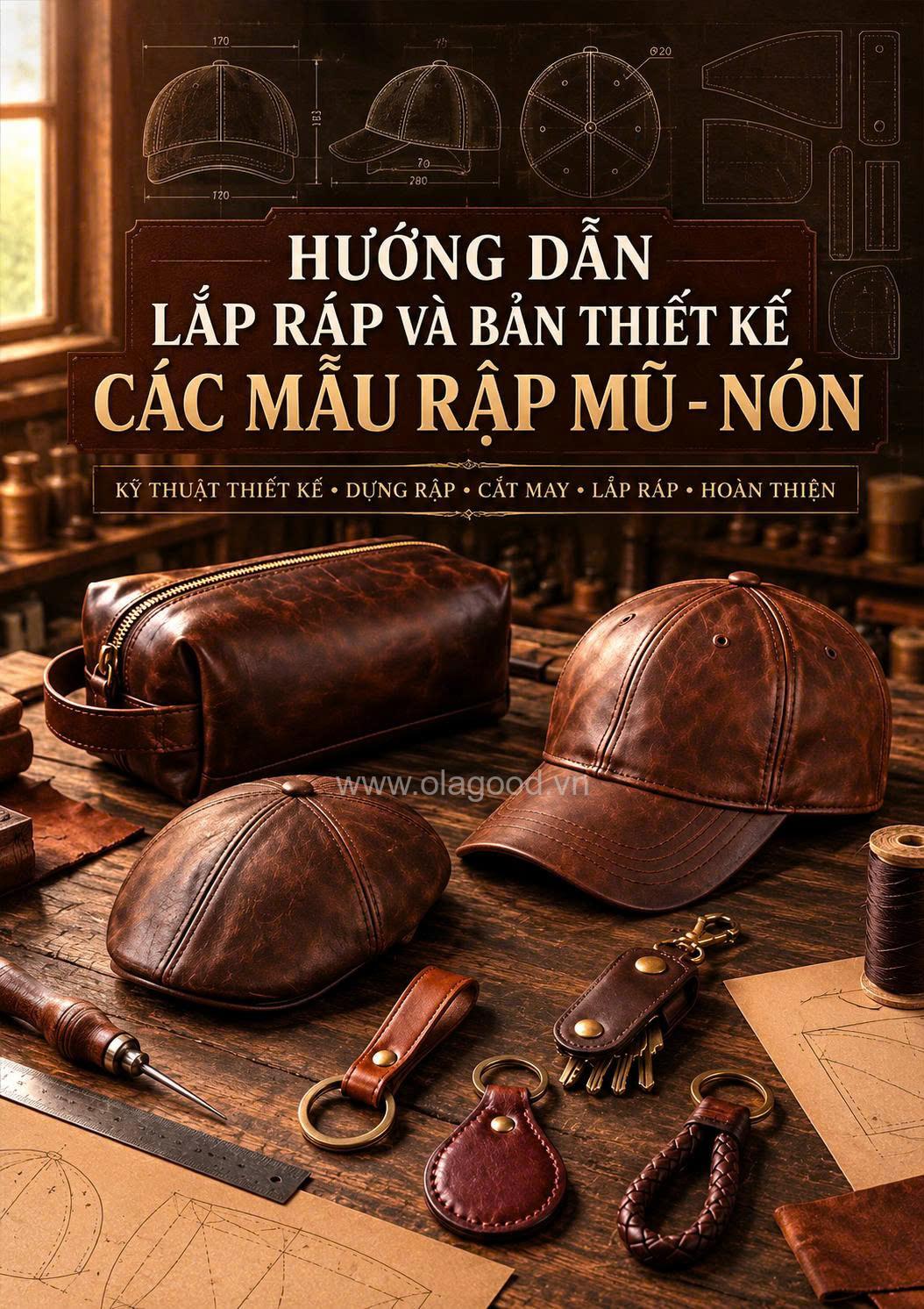 Bộ 8 Mẫu Rập Thiết kế Mũ Da & Nón Da Cao Cấp